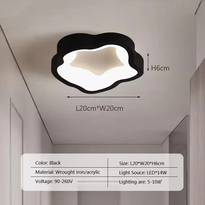 Lámpara de techo LED nórdica para sala de estar, comedor, dormitorio, pasillo, guardarropa, balcón, lámpara de techo, decoración de interiores, accesorios de iluminación.