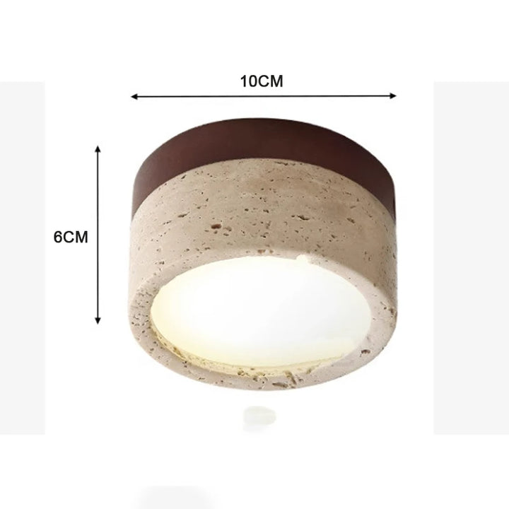 Lámpara de techo LED de piedra japonesa Wabi Sabi, color crema, para sala de estar, restaurante, pasillo, dormitorio, decoración de habitaciones, luces empotradas.