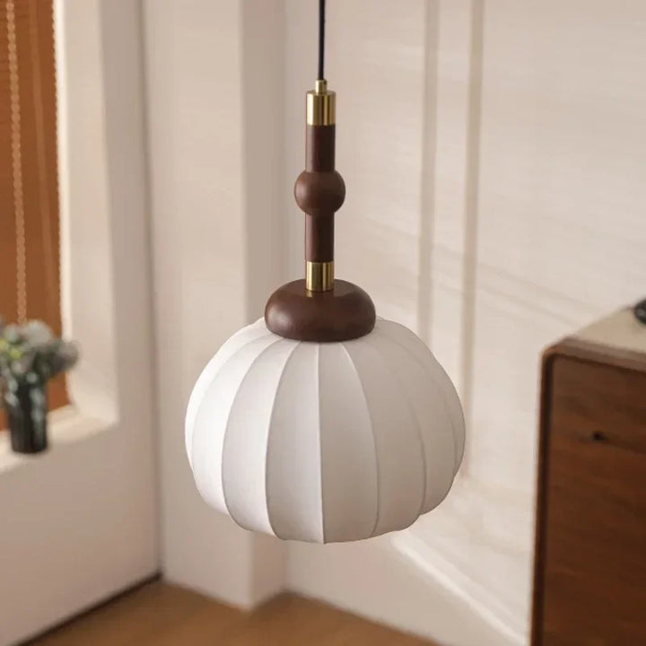Lámpara colgante de seda estilo japonés moderno SANDYHA, elegante lámpara colgante para dormitorio, sala de estar, comedor, ambiente de hogar