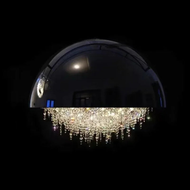 Lámpara de araña de hierro con borlas de cristal de diseño danés para sala de exposiciones, restaurante, sala de estar, decoración de lujo, lámpara colgante LED de interior