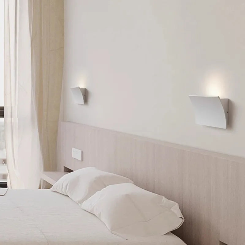 Lámpara de pared LED de cabecera para dormitorio minimalista nórdica moderna, CA 90-260 V, lámpara de pasillo, decoración de interiores, lámpara de pared sencilla