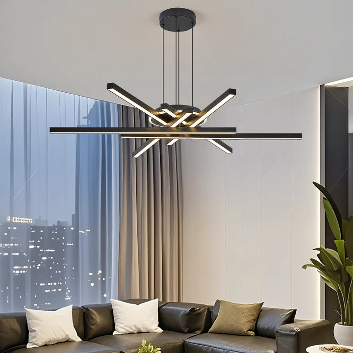 Lámpara colgante nórdica LED dorada y negra para comedor, sala de estar, mesa, decoración del hogar, escritorio, bar, iluminación