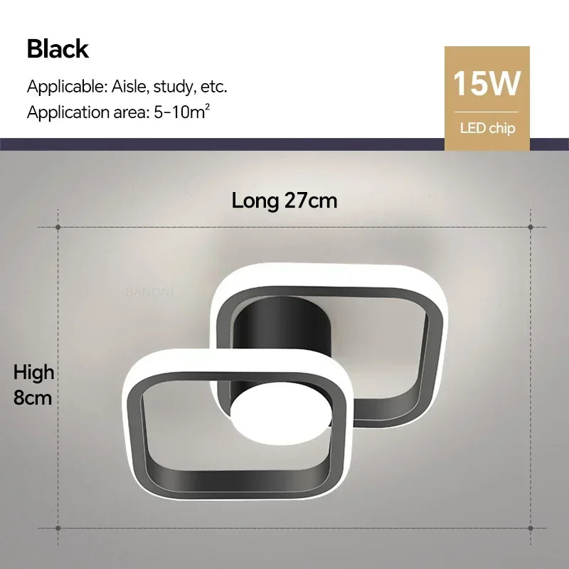 Lámparas de techo LED modernas para pasillo, sala de estar, balcón, dormitorio, decoración del hogar, iluminación interior