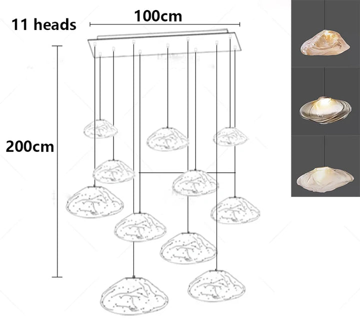 Lámparas de araña nórdicas para decoración del hogar, lámparas colgantes brillantes para comedor, lámparas colgantes para techo, luminarias para iluminación interior
