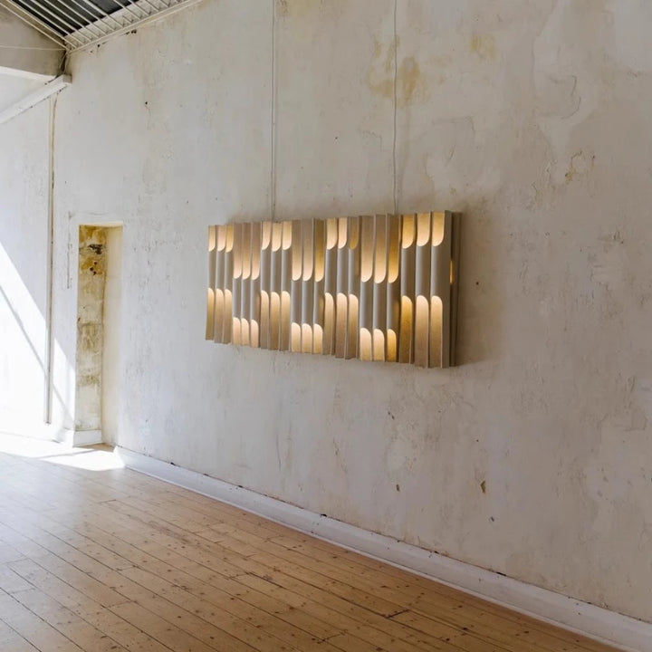 Lámpara de pared inclinada de diseño moderno para sala de estar, dormitorio, pasillo, creativa y personalizada, tira larga, estilo crema, accesorio de iluminación