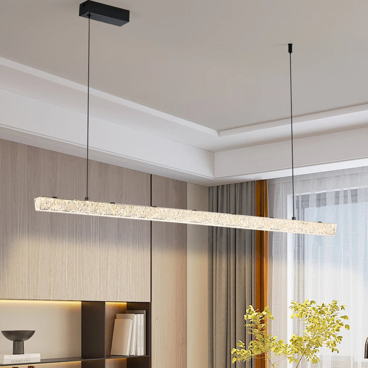 Lámpara de araña minimalista moderna para restaurante, creativa, con textura de grietas de hielo, para mesa de isla, comedor, luces colgantes, iluminación decorativa