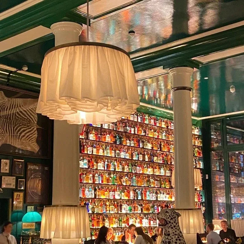 Lámparas colgantes de tela japonesa Wabi Sabi para comedor, estilo retro, para restaurante, cocina, dormitorio, decoración, E27