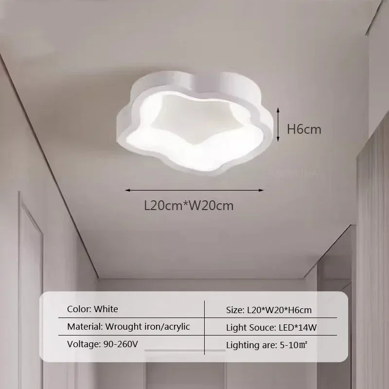 Lámpara de techo LED nórdica para sala de estar, comedor, dormitorio, pasillo, guardarropa, balcón, lámpara de techo, decoración de interiores, accesorios de iluminación.