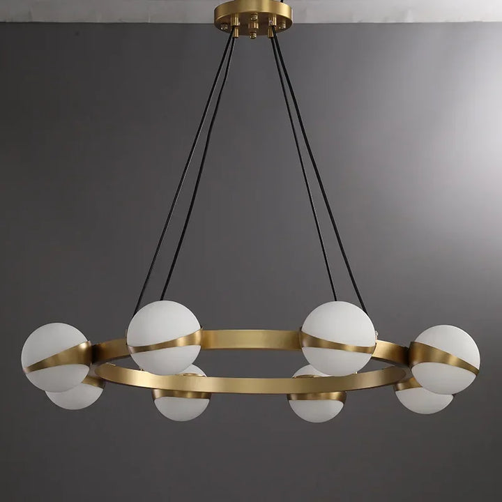 Lámpara colgante LED de bola de cristal creativa nórdica para sala de estar, comedor, restaurante, cocina, mesa de comida, lámpara de araña de diseño brillante