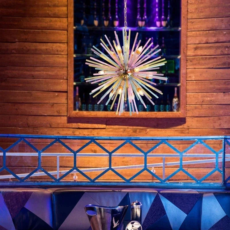 Lámparas colgantes de diente de león para techo, lámparas colgantes personalizadas de moda, modernas, creativas y coloridas, estilo loft, para habitación infantil.