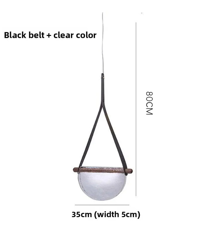 Lámpara de araña moderna y creativa para restaurante, estilo nórdico, para dormitorio, sala de estar, hotel, villa, lámpara de araña de cristal y cuero.