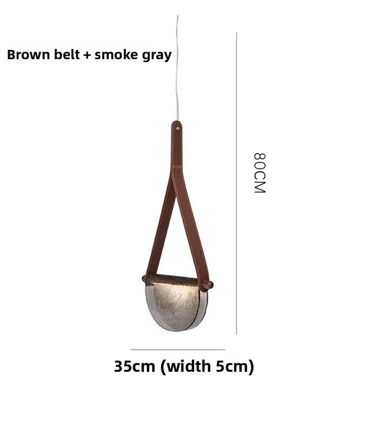 Lámpara de araña moderna y creativa para restaurante, estilo nórdico, para dormitorio, sala de estar, hotel, villa, lámpara de araña de cristal y cuero.