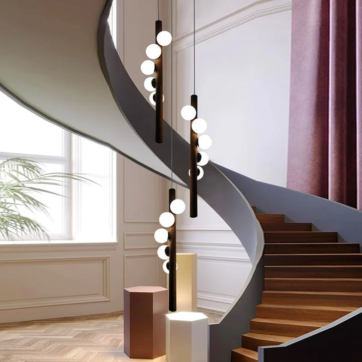 Lámparas colgantes LED modernas para decoración del hogar, lámparas colgantes para escaleras, lámparas colgantes para sala de estar, iluminación interior