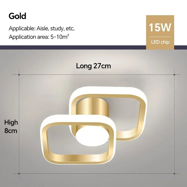 Lámparas de techo LED modernas para pasillo, sala de estar, balcón, dormitorio, decoración del hogar, iluminación interior