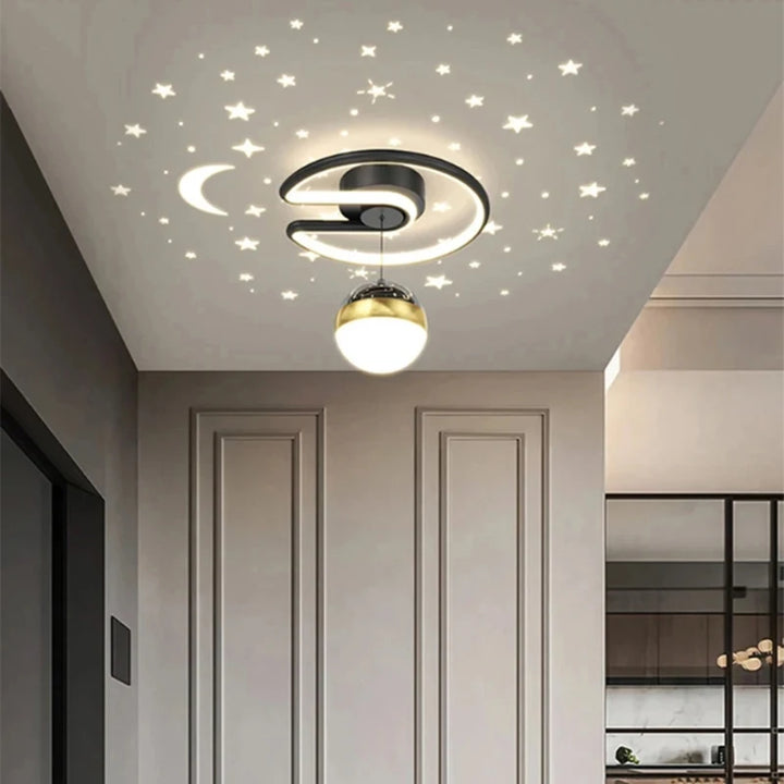 Lámpara de techo LED con diseño de cielo estrellado nórdico para dormitorio, cocina, habitación infantil, pasillo, balcón, decoración del hogar