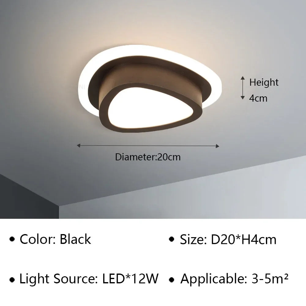 Lámpara de techo LED moderna para sala de estar, pasillo, guardarropa, dormitorio, lámpara de techo, decoración del hogar, accesorio de iluminación interior