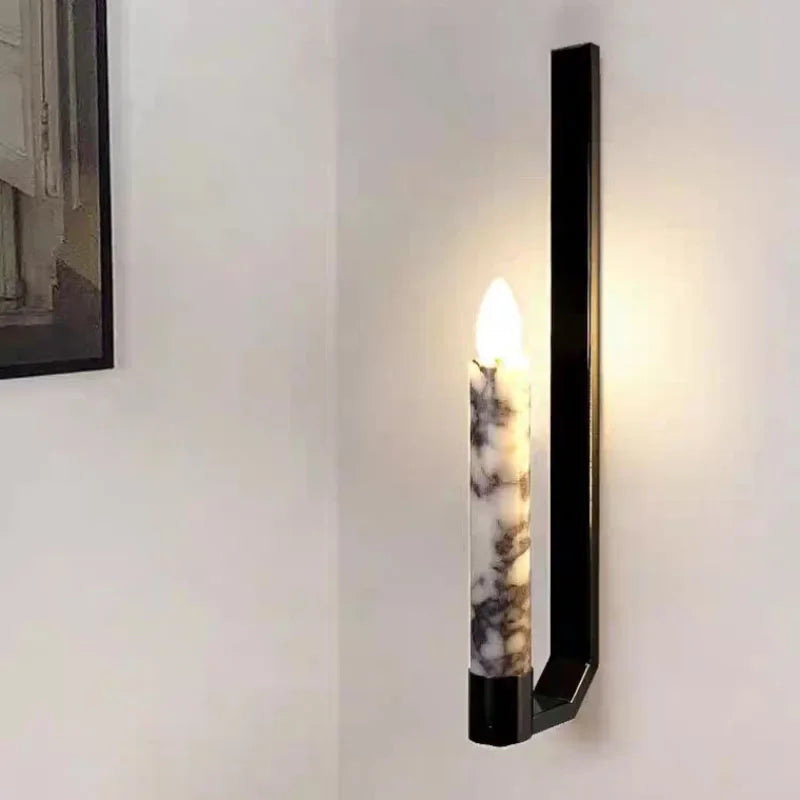 Lámpara de pared LED vintage de lujo de mármol español para dormitorio, villa, comedor, sala de estar, accesorios de iluminación.