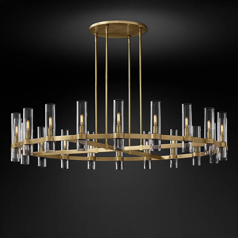 Luminarias minimalistas de cristal transparente para salón de estilo posmoderno y lujoso. Decoración para hoteles, restaurantes y hoteles privados (E14).