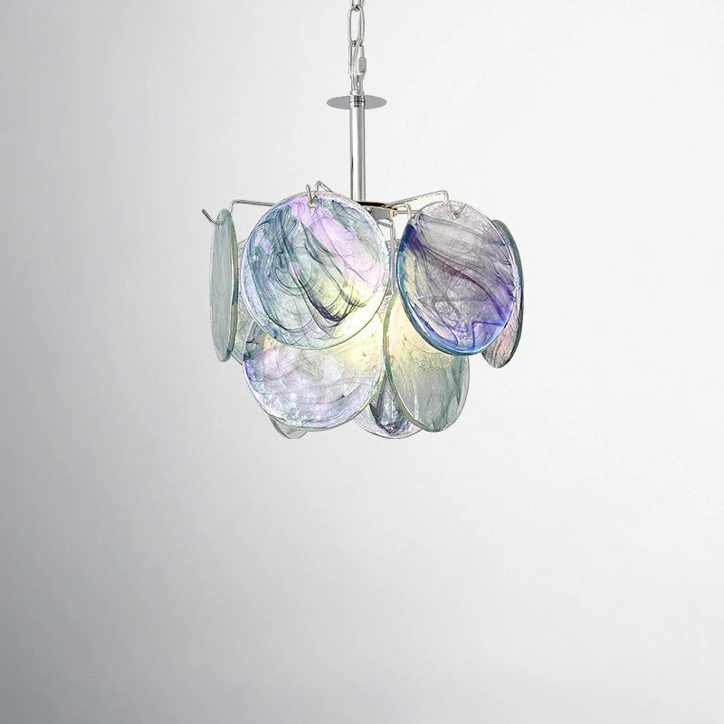 Lámparas colgantes de cristal de colores, hechas a mano, de estilo moderno y clásico italiano. Diseño romántico para el hogar. Lámparas LED para el comedor.