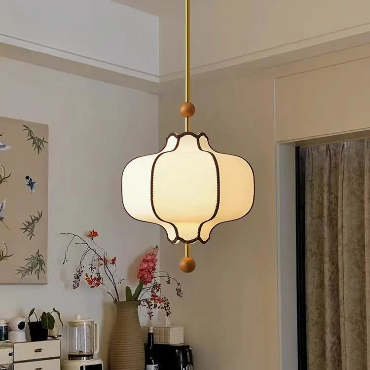 Lámparas colgantes de tela japonesas, candelabros de tela retro, lámparas colgantes Art Deco para restaurantes, tiendas, hoteles, salas de estar, luces LED de ambiente.