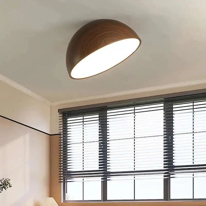 Lámpara de techo LED de nogal retro de espectro completo con protección ocular para dormitorio, vestíbulo de entrada, pasillo, accesorio de iluminación, nueva lámpara de araña