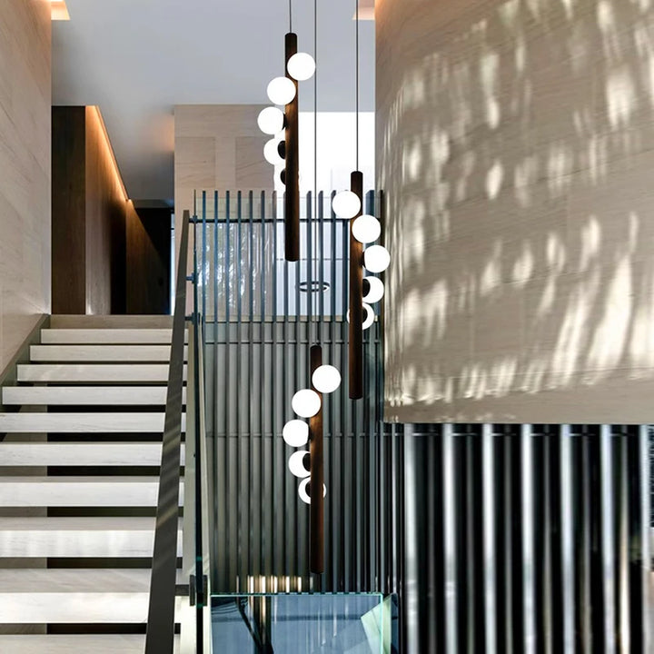 Lámparas colgantes LED modernas para decoración del hogar, lámparas colgantes para escaleras, lámparas colgantes para sala de estar, iluminación interior