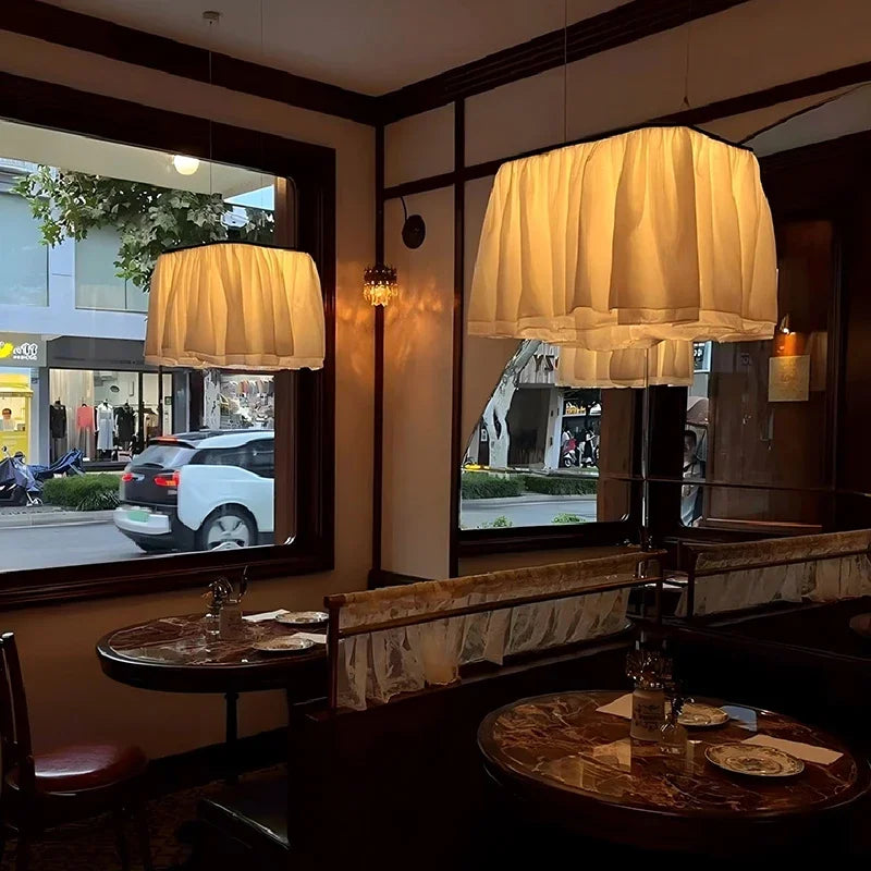 Lámparas colgantes de tela japonesa Wabi Sabi para comedor, estilo retro, para restaurante, cocina, dormitorio, decoración, E27