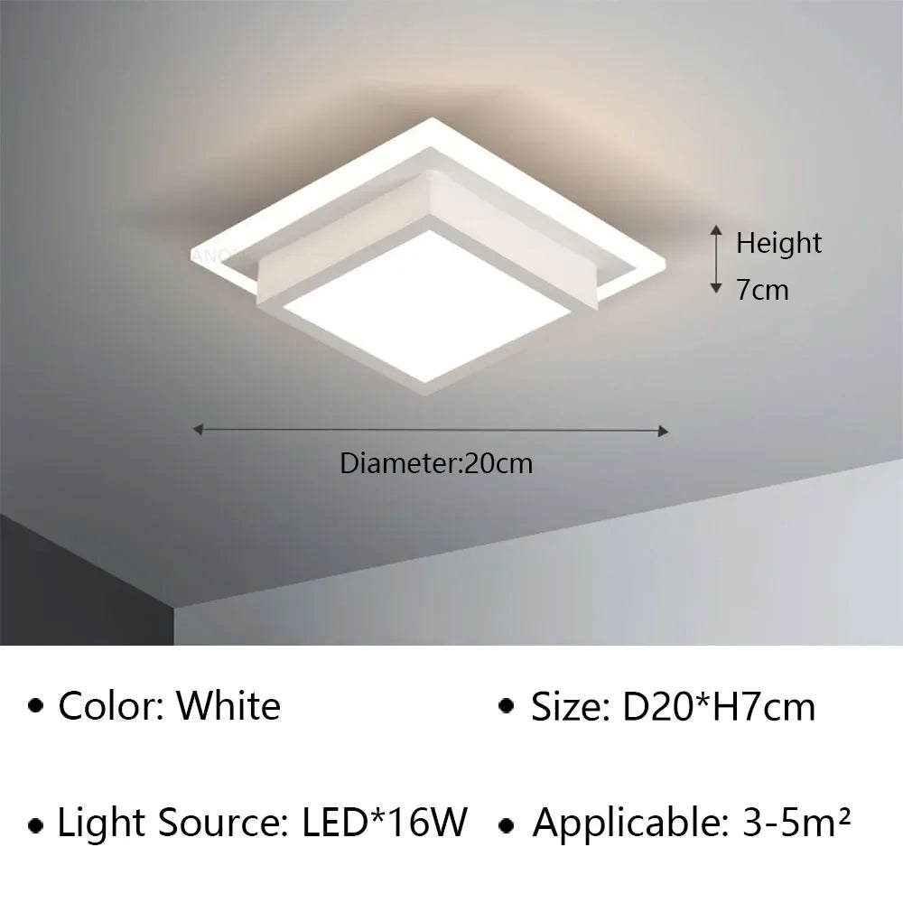 Lámpara de techo LED moderna para sala de estar, pasillo, guardarropa, dormitorio, lámpara de techo, decoración del hogar, accesorio de iluminación interior