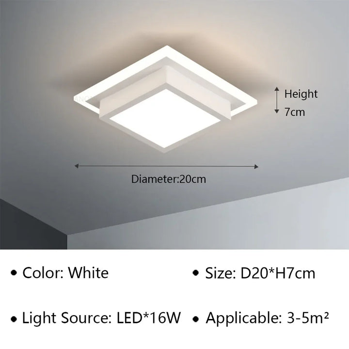 Lámpara de techo LED moderna para sala de estar, pasillo, guardarropa, dormitorio, lámpara de techo, decoración del hogar, accesorio de iluminación interior