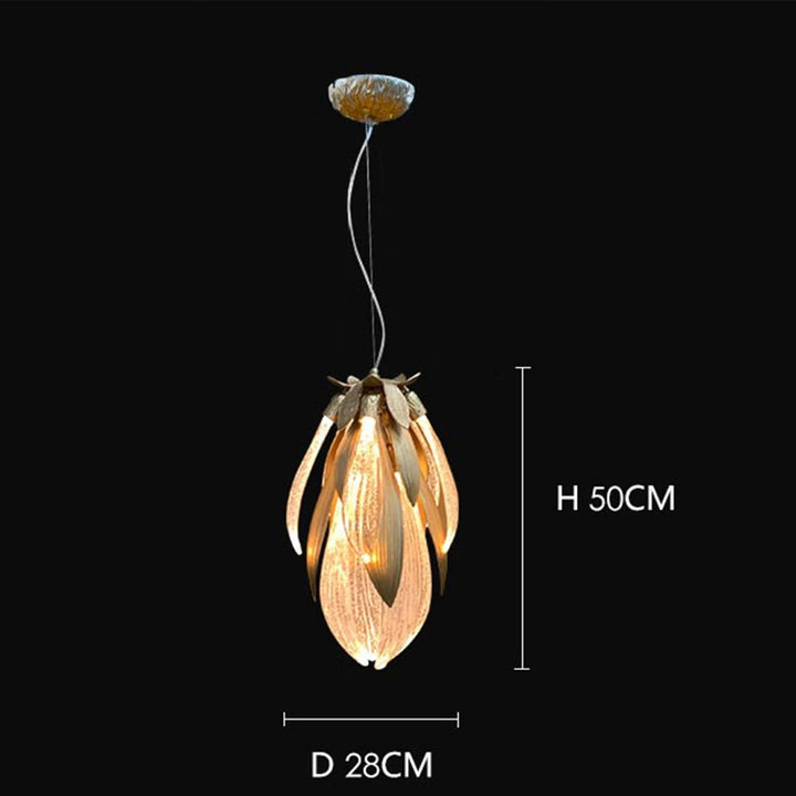 Lámpara colgante de cristal de lujo para sala de estar, comedor, villa, mesa de cocina, lámpara colgante de diseño creativo de cobre con forma de diente de león.