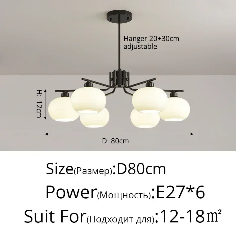 Lámparas colgantes LED nórdicas modernas, candelabros de techo de cristal sencillos para decoración del hogar, iluminación interior para restaurantes, salas de estar y tiendas.