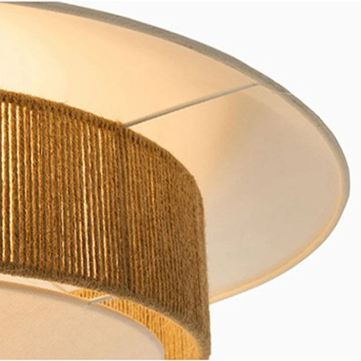 Lámpara colgante vintage Wabi-sabi de cuerda de cáñamo para sala de estar, comedor, dormitorio, lámpara de araña tejida a mano.