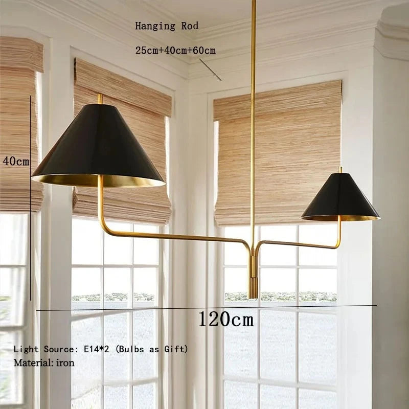 Lámparas de mesa de cocina de metal vintage, lámparas colgantes de mesa estilo retro americano, lámpara colgante para sala de estar, comedor, isla, lámpara colgante