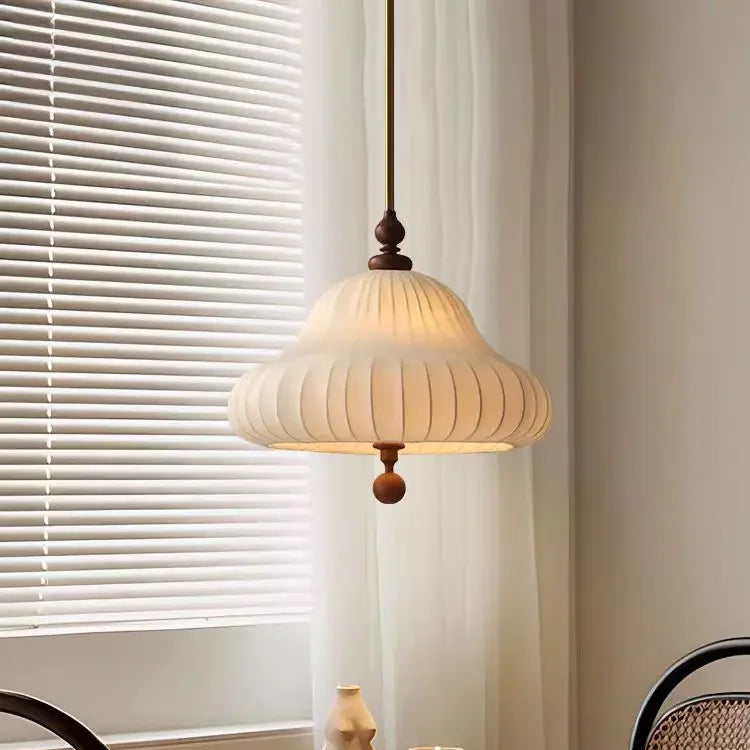 Lámpara colgante de tela japonesa Wabi Sabi para restaurante, hotel, tienda, sala de estar, lámpara de seda vintage para decoración de habitaciones, lustre