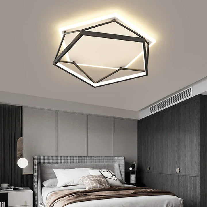Lámpara colgante LED moderna para sala de estar, dormitorio, luz de techo cuadrada, redonda, industrial, iluminación decorativa para interiores