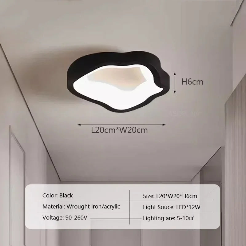 Lámpara de techo LED nórdica para sala de estar, comedor, dormitorio, pasillo, guardarropa, balcón, lámpara de techo, decoración de interiores, accesorios de iluminación.