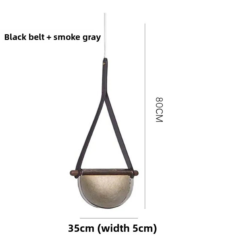 Lámpara de araña moderna y creativa para restaurante, estilo nórdico, para dormitorio, sala de estar, hotel, villa, lámpara de araña de cristal y cuero.