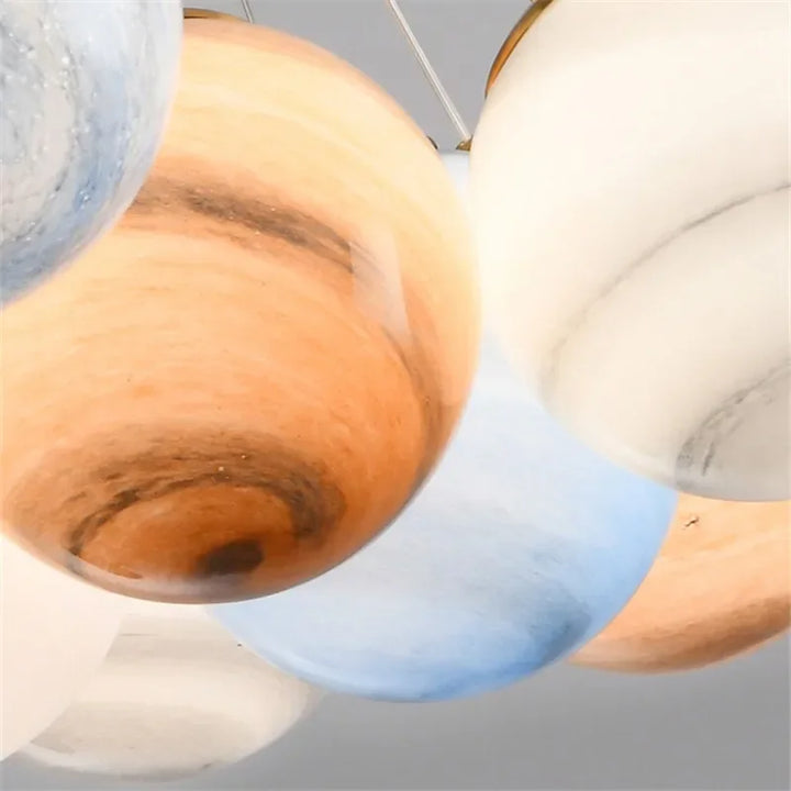 Nordic Round Glass Lamp Ball Postmodern Restaurant Bedroom Living Room Chandeliers Home Decoration Lusters Luminaires