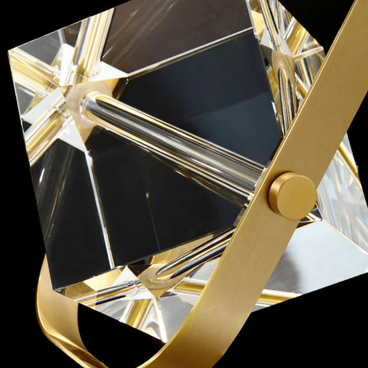 Lámpara colgante nórdica de lujo para dormitorio, mesita de noche, restaurante, bar, iluminación colgante, lámpara de araña pequeña con LED de cristal de diamante