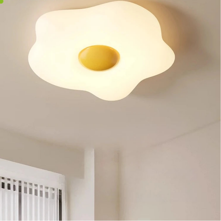 Lámparas de techo nórdicas modernas con forma de huevo, LED minimalistas, color crema, para decoración del hogar, para estudio, cocina, salón, comedor, dormitorio infantil.