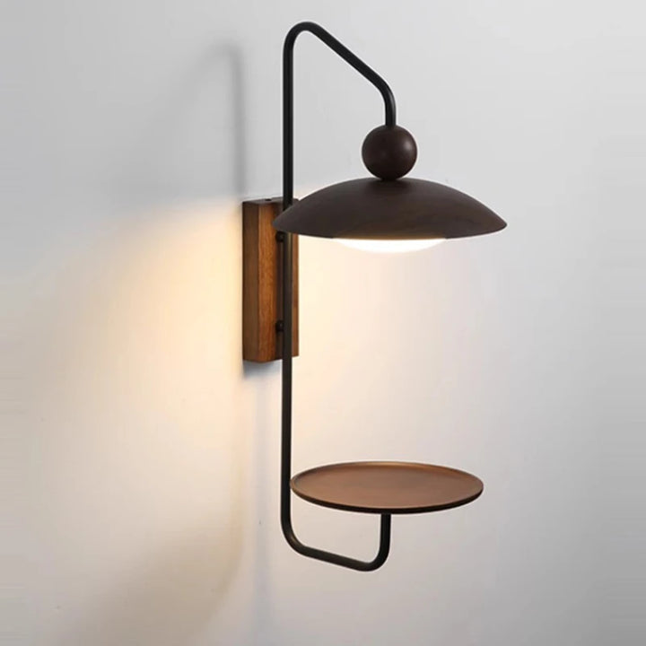 Lámpara de pared LED moderna y práctica de metal negro para sala de estar, dormitorio, aplique creativo, lámpara Art Deco