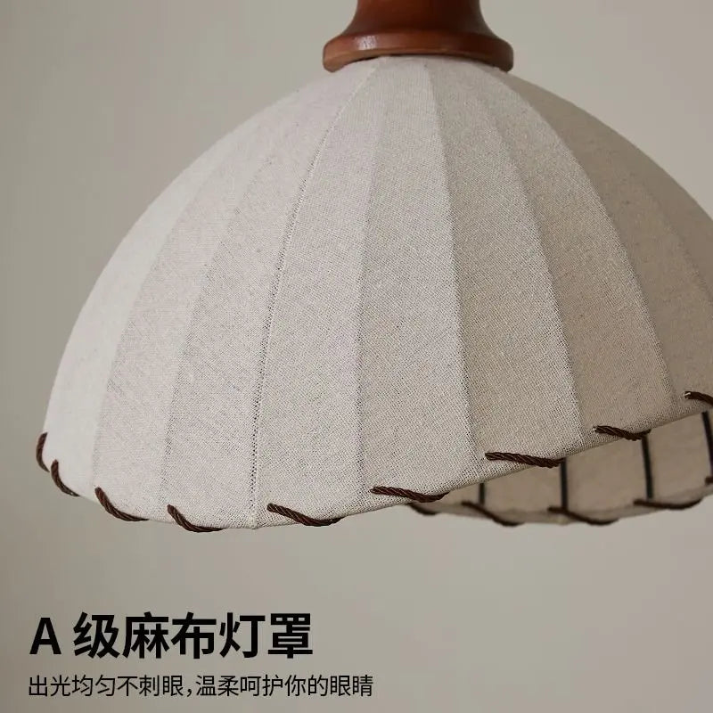 Lámparas colgantes de tela Wabi Sabi francesas para sala de estar, comedor, dormitorio, apartamento, luces de techo, decoración de ambiente moderno.