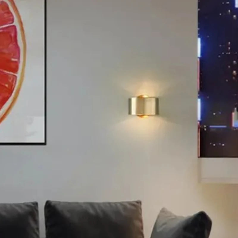 Lámpara de pared moderna, iluminación para sala de estar, dormitorio, mesilla de noche, comedor, decoración nórdica, lámparas sencillas, lámpara de pared dorada.