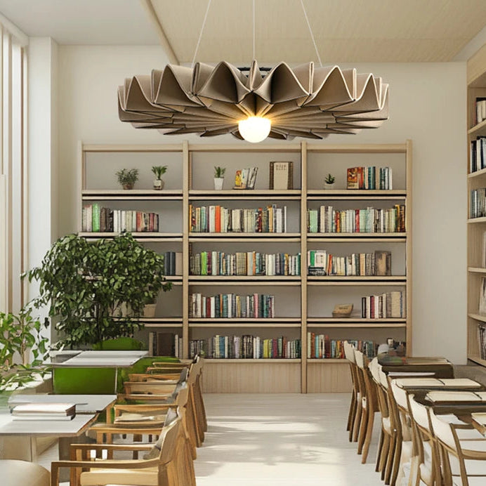 Lámpara de techo acústica inspirada en girasoles, lámpara colgante de fieltro que absorbe el sonido, soporte E27 para sala de estar, restaurantes y decoración.