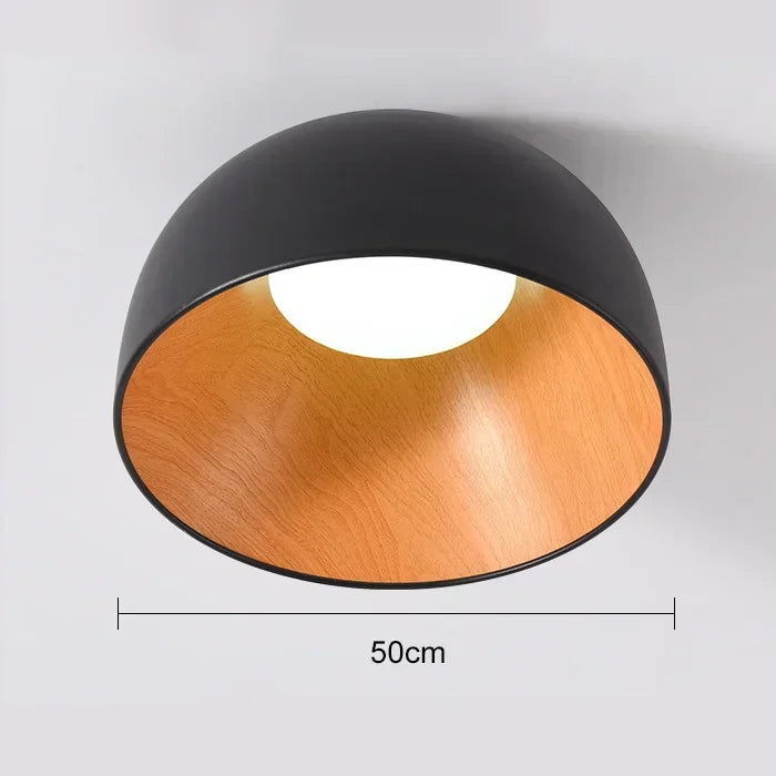 Nordic Led Ceiling Lights for Dining Room Cabinets Bedroom Ceiling Lamp Black and White Wood Grain Home Decor Light