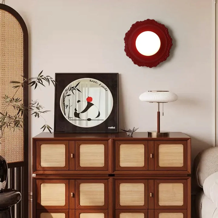 Lámpara de pared francesa color crema para sala de estar, pasillo, entrada, balcón, dormitorio infantil, lámpara de pared de noche, estilo coreano.