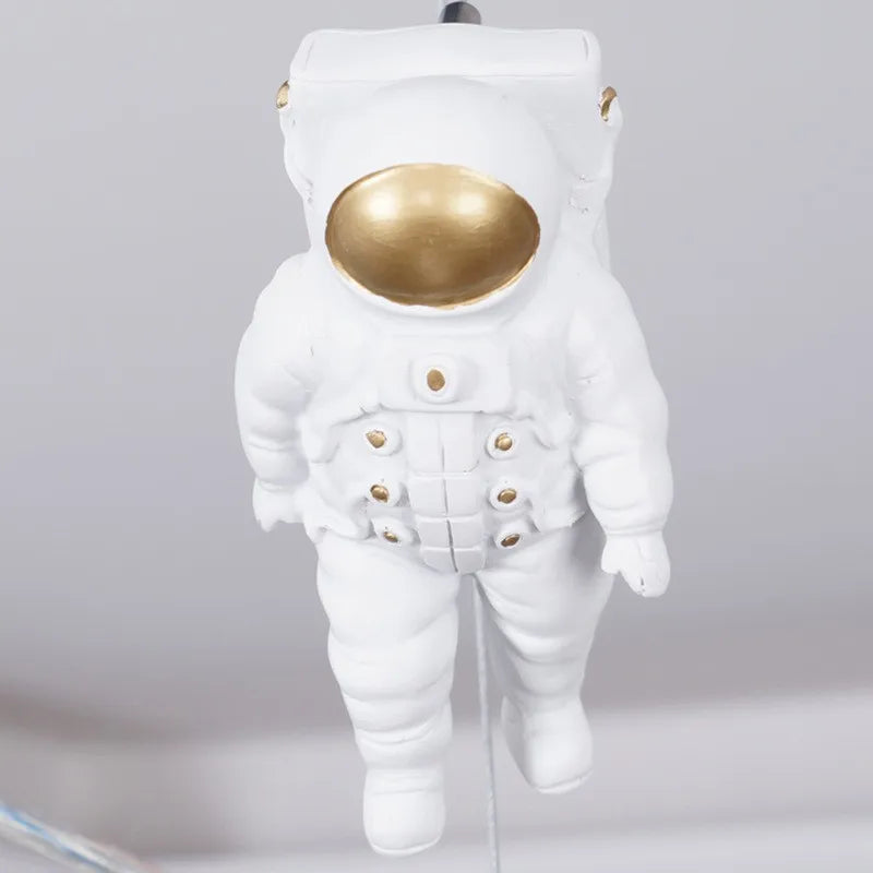 Lámpara colgante nórdica de nave espacial con dibujos animados para niños, ideal para dormitorio infantil, con una luz suave y no deslumbrante.