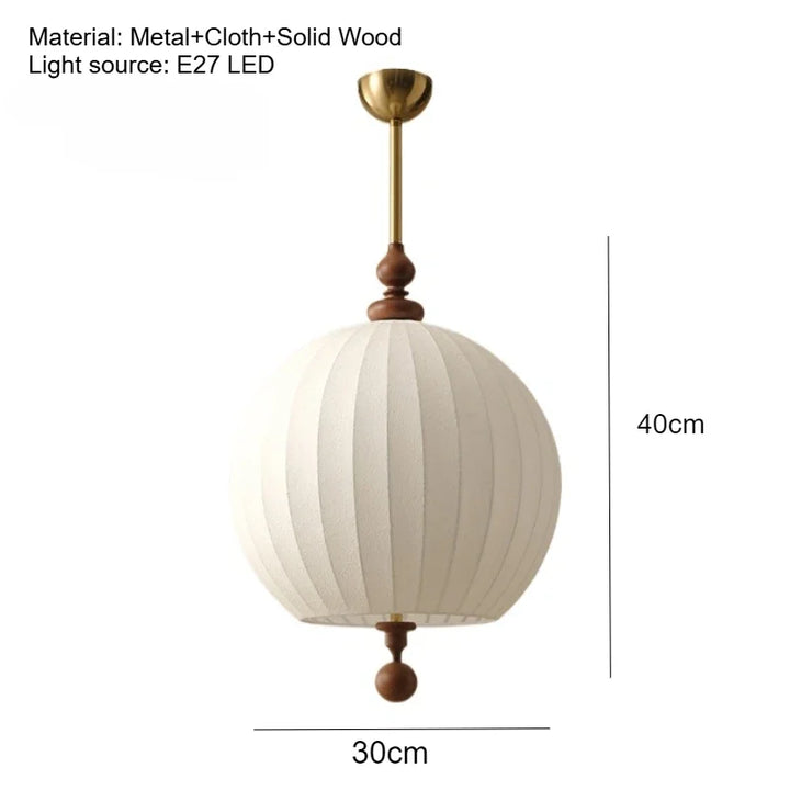 Lámpara colgante de tela japonesa Wabi Sabi para restaurante, hotel, tienda, sala de estar, lámpara de seda vintage para decoración de habitaciones, lustre
