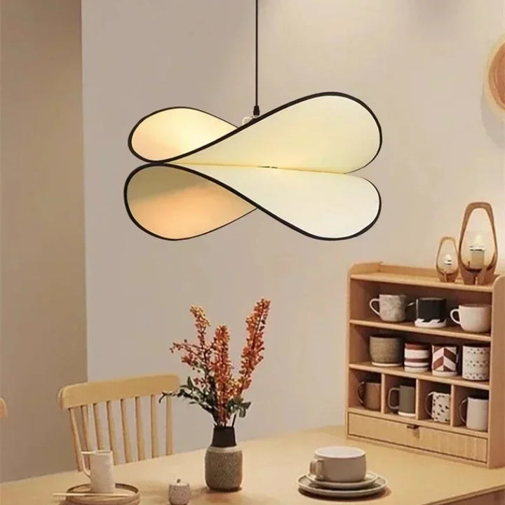 Lámparas de araña nórdicas creativas para salón, lustre, decoración moderna para el hogar, tela de color crema, lámpara LED, luces colgantes para sala de estar, comedor y dormitorio