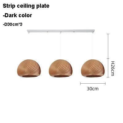 Lámpara colgante Vayehi de madera con forma de bola redonda nórdica, ideal para sala de estar, dormitorio y mesita de noche. Lámpara colgante de madera LED.